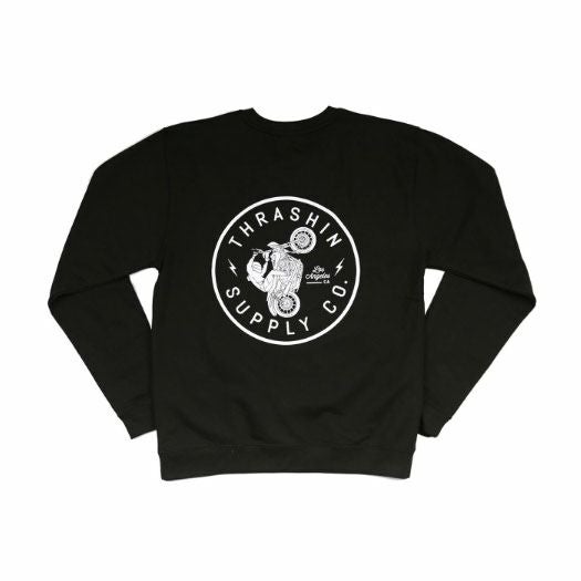 Thrashin Supply　クルーネックスウェット　「Wheelie」-01