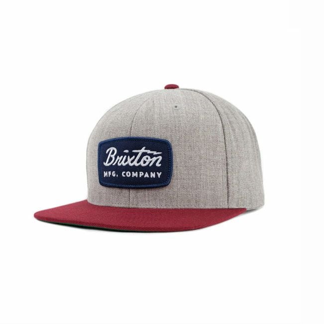BRIXTON ブリクストン JOLT SNAPBACK キャップ LIGHT HEATHER GREY/BURGUNDY-01