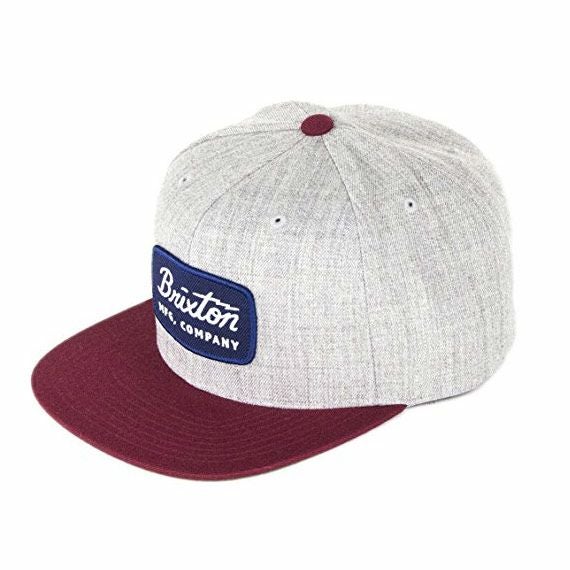 BRIXTON ブリクストン JOLT SNAPBACK キャップ LIGHT HEATHER GREY/BURGUNDY-02