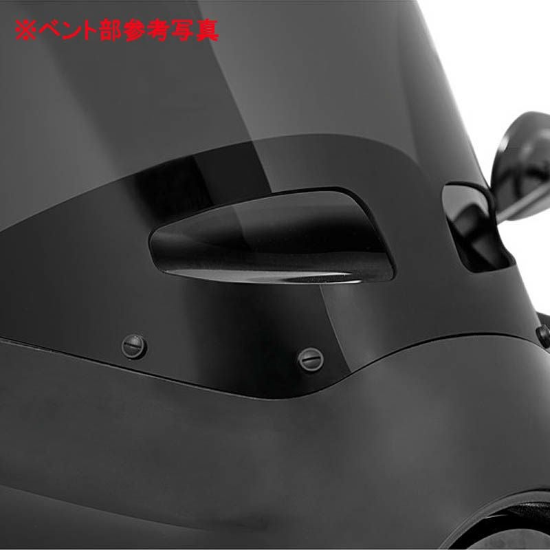 メンフィスシェード ロードウォリアー用ウインドシールド　ベント付き　ブラックスモーク 13インチ-03