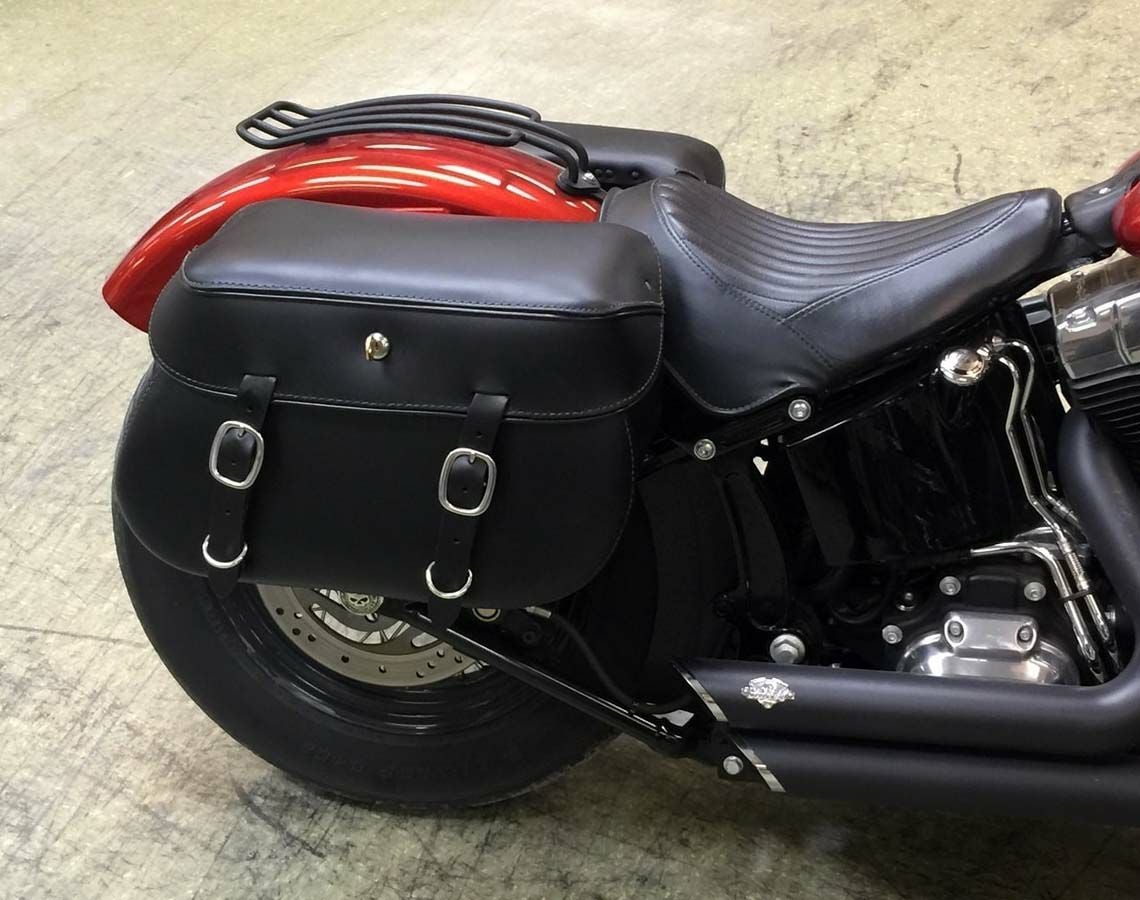 Leather Pros 本革デタッチャブル・サドルバッグ ソフテイルスリム用-03