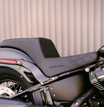 SaddleMen フロント＆リア LS-ステップアップシート ブラック FXBB/S 