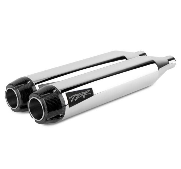 Two Brothers Racing デュアル クローム ショートスリップオン・マフラー FLSTN、FLS-01