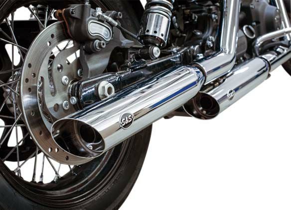 S&S スラッシュカット・スリップオン クローム ダイナ |ハーレーパーツ