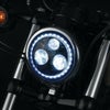 Kuryakyn Orbit Prism 5.75インチLEDヘッドライト　ホワイトカラーHALOリング-01