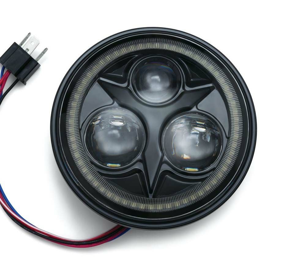 Kuryakyn Orbit Prism 5.75インチLEDヘッドライト　ホワイトカラーHALOリング-03