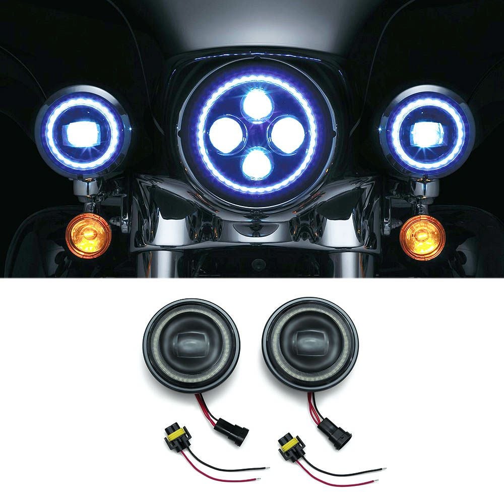 Kuryakyn（クリアキン） Orbit Vision 4.5インチLEDパッシングライト　ホワイトHALOリング-02