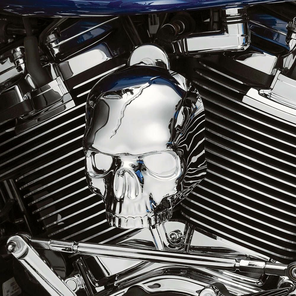 Kuryakyn（クリアキン） スカル ホーンカバー クローム |ハーレー