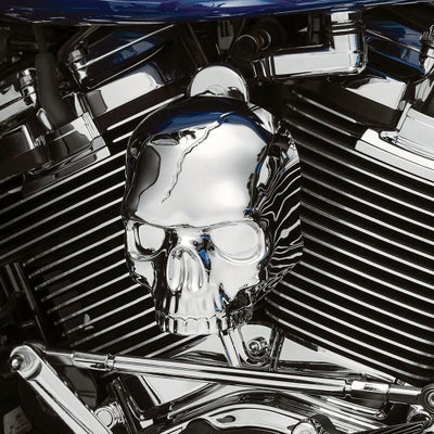 Kuryakyn（クリアキン） スカル ホーンカバー　クローム-01