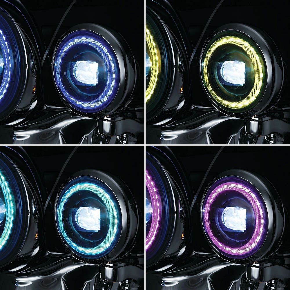 クリアキン 4.5インチ補助ライト LEDライト・キット　マルチカラー HALOリング-02