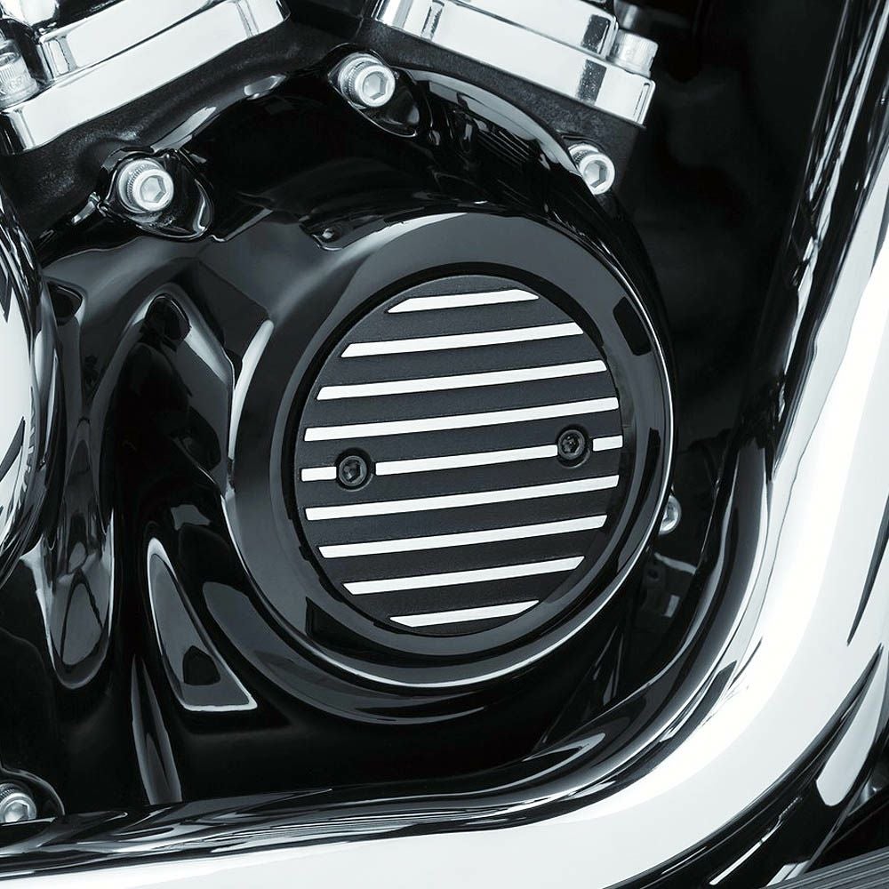 Kuryakyn（クリアキン）Finned タイマーカバー　サテンブラック　ミルウォーキーエイト-01