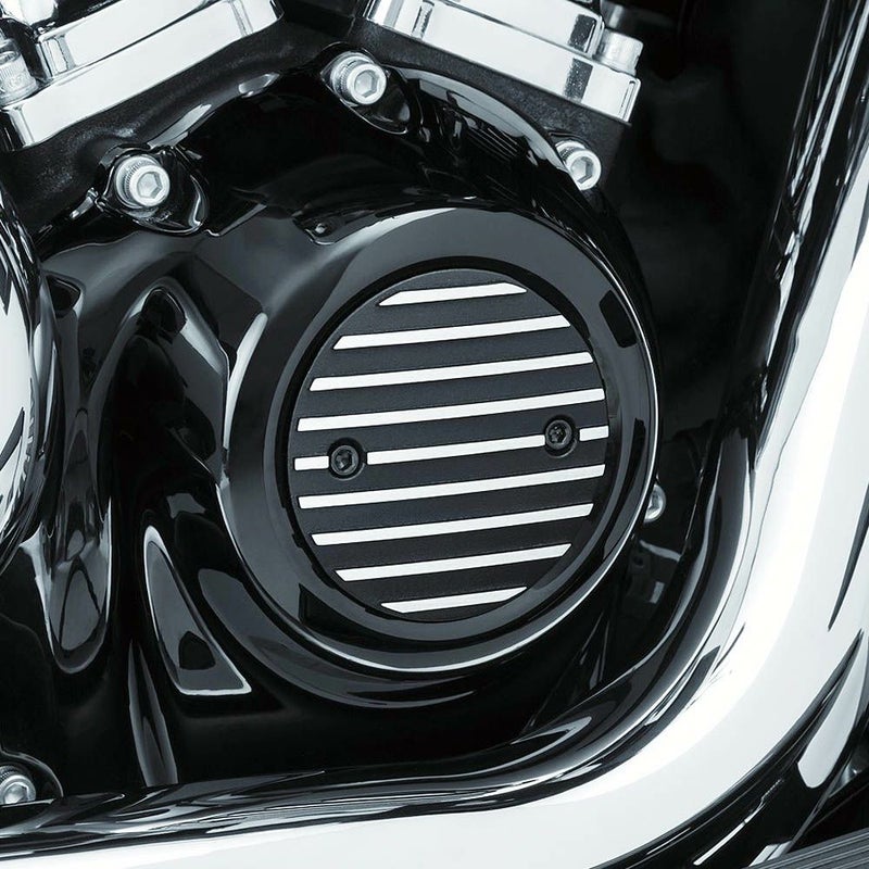 Kuryakyn（クリアキン）Finned タイマーカバー　サテンブラック　ミルウォーキーエイト-01