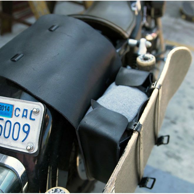 NASH MOTORCYCLE サドルバッグ　スケートサック　ブラッ-03