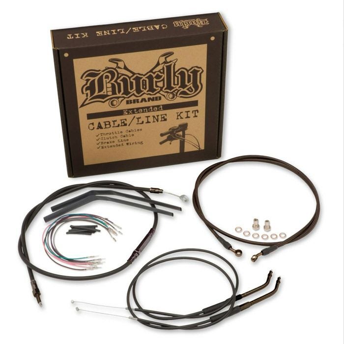 SALE】Burly 12インチ エイプハンドル用 ケーブルラインキット