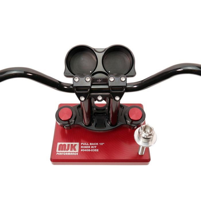 MJK Performance ハンドル・ライザー・ゲージポッドキット　10インチプルバック　ブラック-01