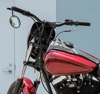 ハーレー用 1インチ径 Motobar ハンドルバー グロスブラック TODDS