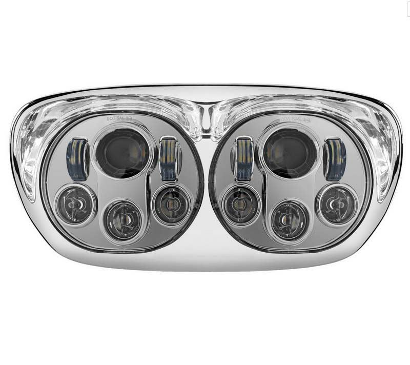 LED デュアル・ヘッドライト　クローム 2004～2013　FLTR(X)-01