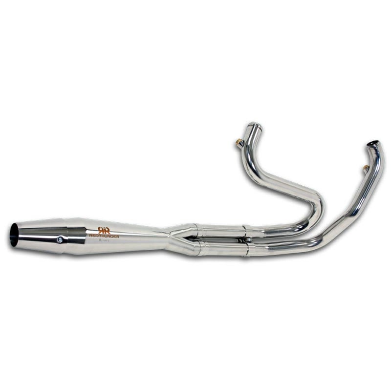 RED THUNDER EXHAUST フルエキ ポリッシュ/クローム ソフテイル用-01