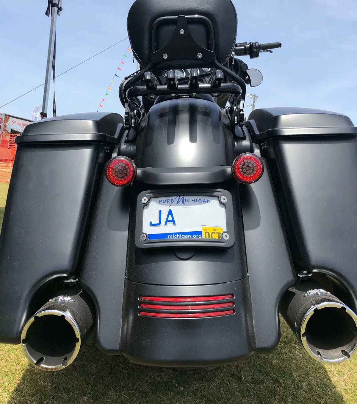 Hog Workz 4インチ　Tri-Bar フェンダーエクステンション　デニムブラック-04