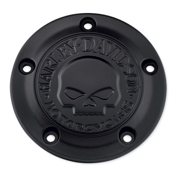 Willie G  スカル　タイマーカバー　ブラック　ツインカム-02