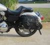 Leather Pros  本革デタッチャブル・サドルバッグ  カーゴストラップ付　スポーツスター用　左右セット-03