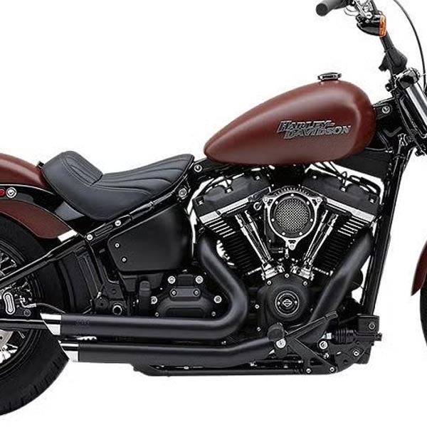 S&S スラッシュカット スリップオンマフラー ブラック |ハーレーパーツ