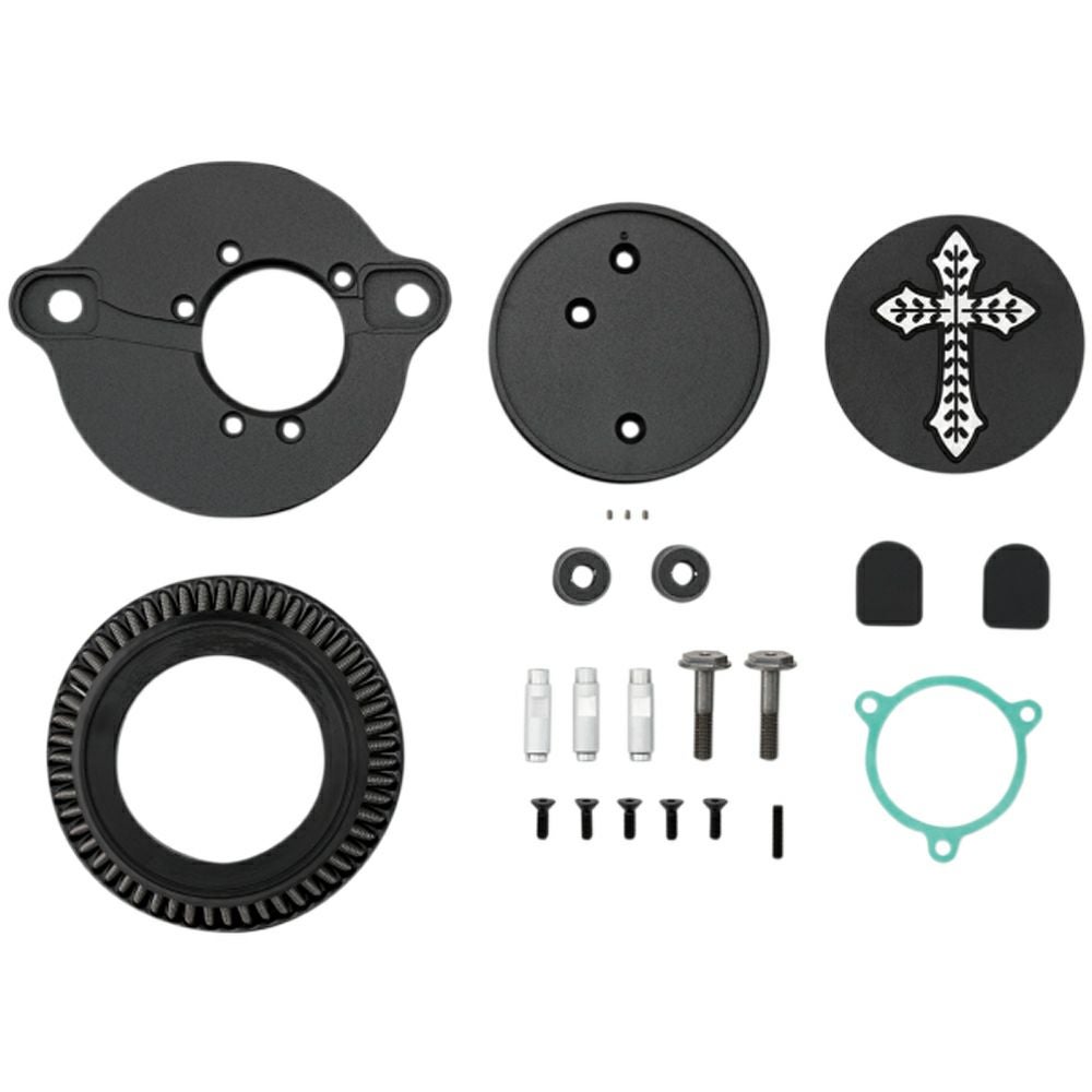 LA Choppers　スパニッシュクロス エアクリーナー ブラック-03