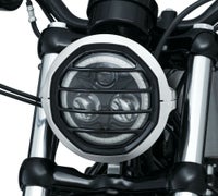 Kuryakyn Dillinger ヘッドライト トリムリング シルバー-03