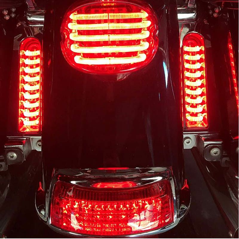 Custom Dynamics Probeam サドルバッグLEDライト　ブラック/レッドレンズ-03