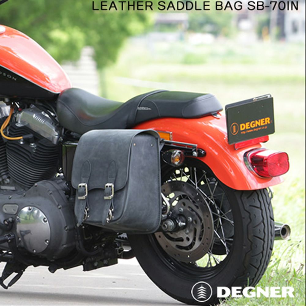 DEGNER レザーサドルバッグ ブラック-03