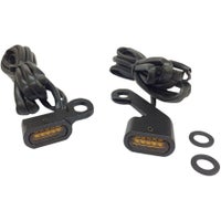 Drag Specialties ハンドルマウント LEDウインカー　ブラック/アンバーレンズ　ケーブルクラッチ用-01