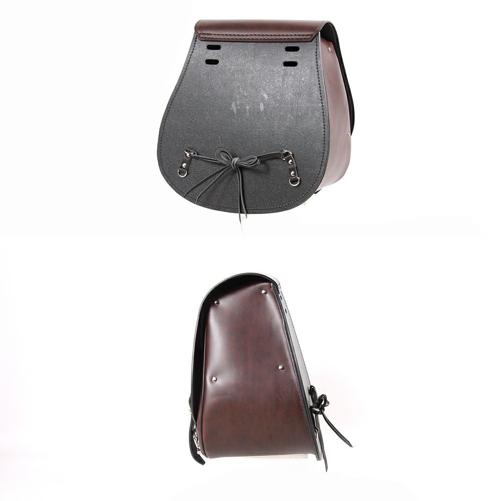 DEGNER シンセティックレザーサドルバッグ ブラウン-02