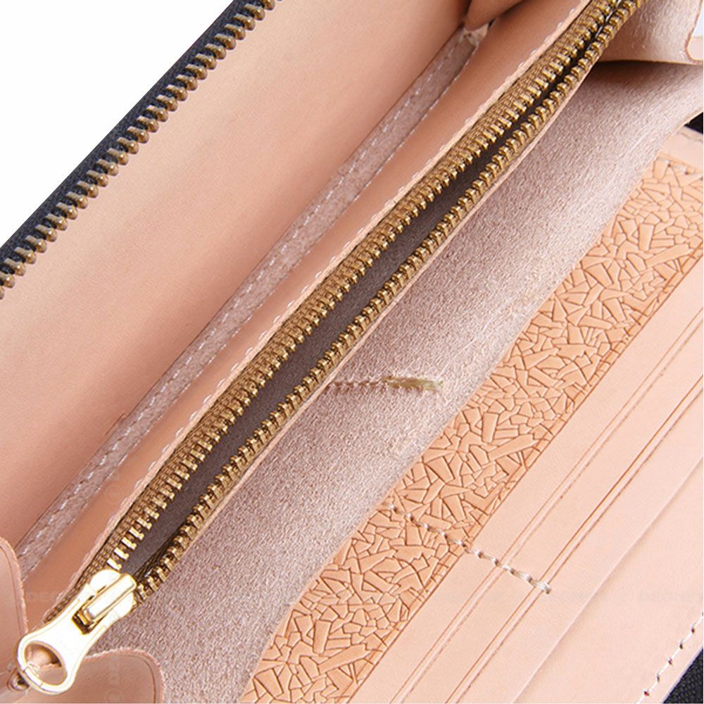 DEGNER イタリアンレザー 本革ロングZIPウォレット ブラウン-03