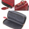 DEGNER パティーヌ&カービングレザージップウォレット レッド-02