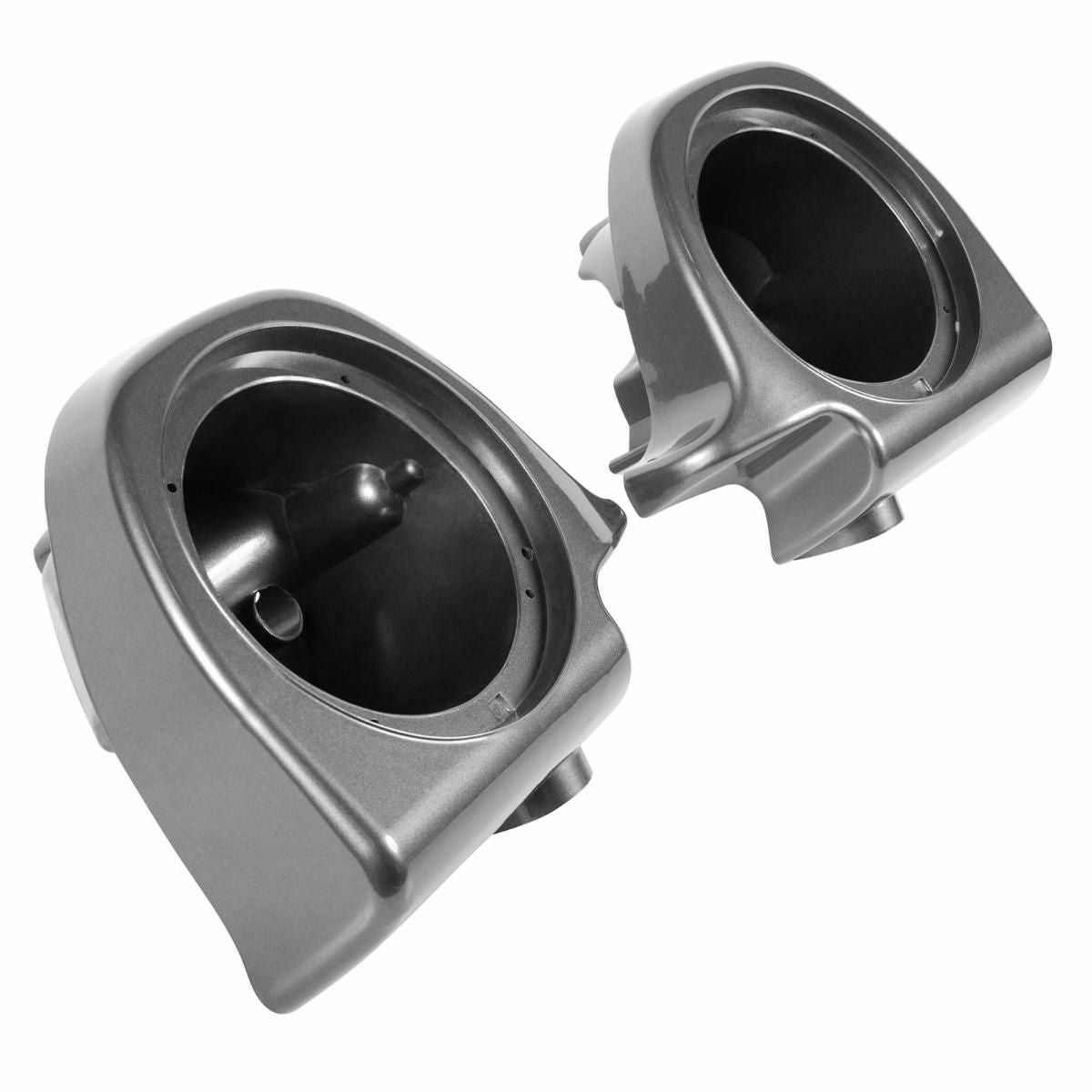 HOGWORKZ　ベント付ロアーフェアリング用　6.5インチスピーカーポッド　チャコールパール-01