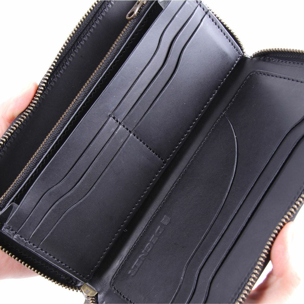 DEGNER レザージップウォレット ブラック-02