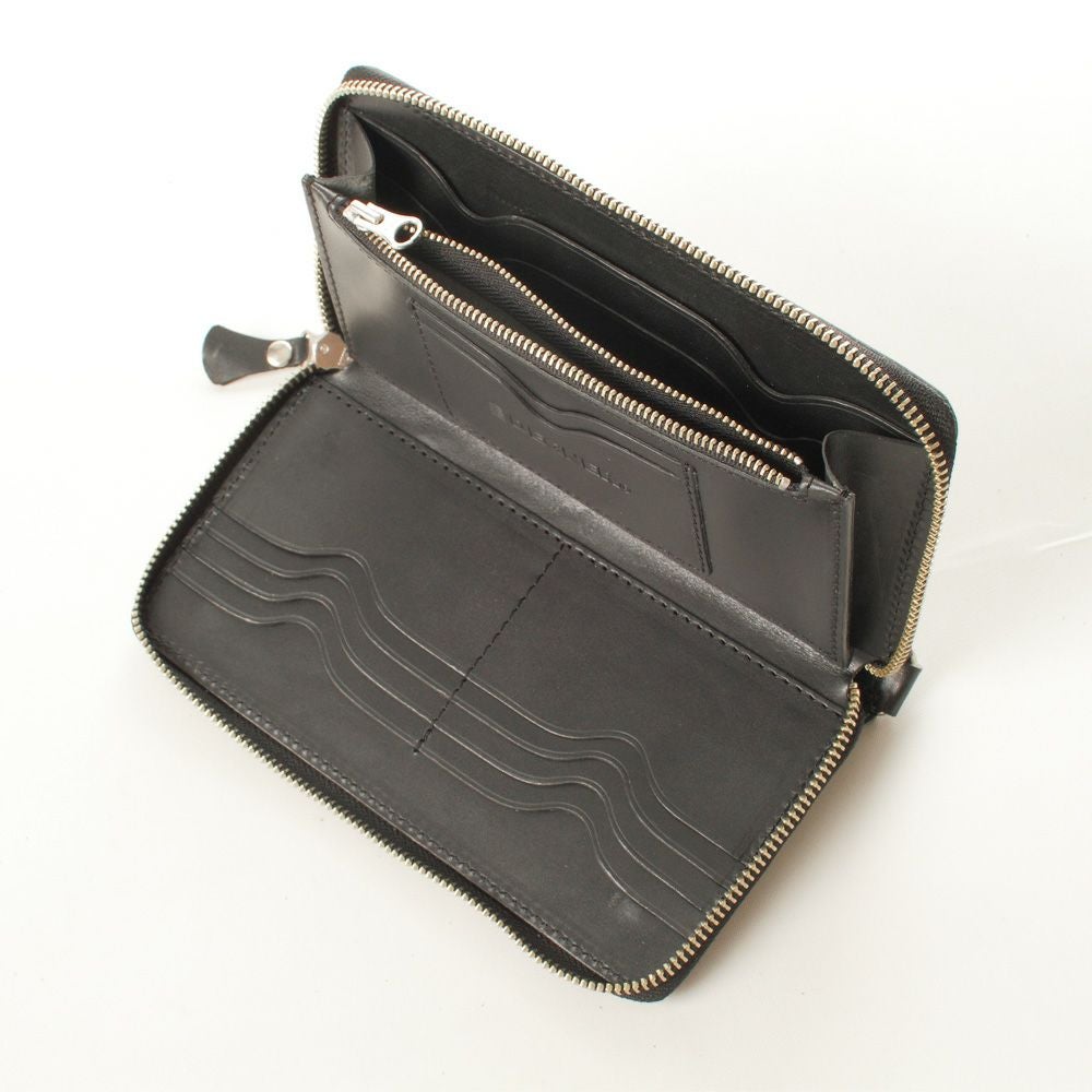 DEGNER クロコダイルエンボスレザー　ジップウォレット　レッド-02