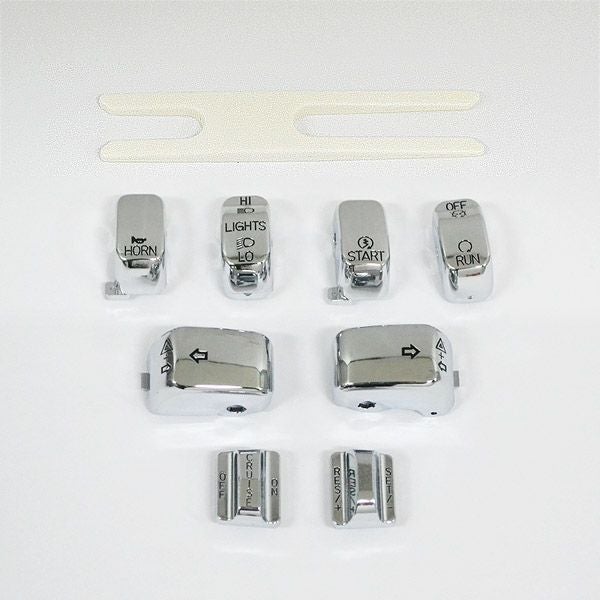 BIKERS CHOICE（バイカーズチョイス）クローム・スイッチキャップキット  2002～2013 FLHRC、FLHR-01