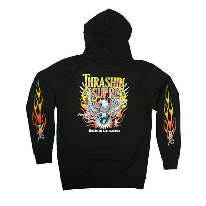 Thrashin Supply　THE FLAME　プルオーバーパーカー-01