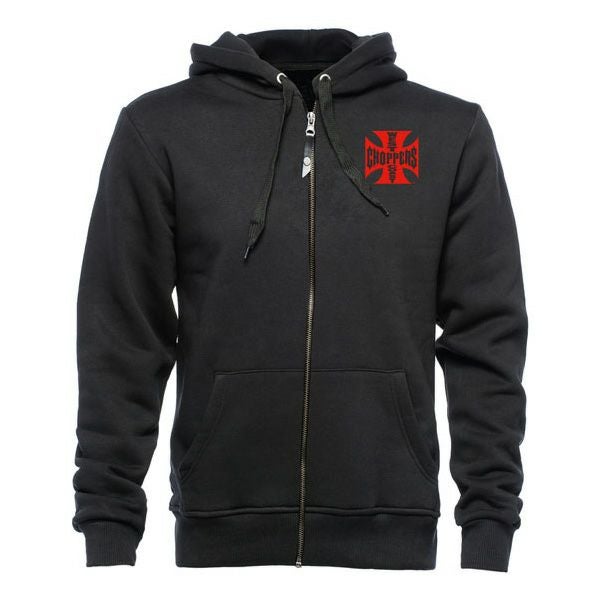 West Coast Choppers　レッド OG クロス　フルジップ・フーディー-02