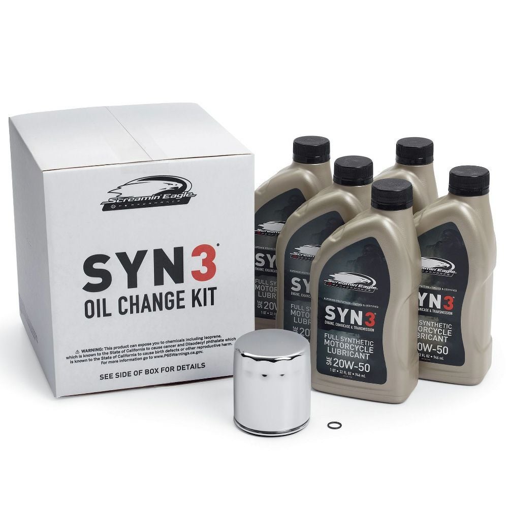スクリーミンイーグル　SYN3　SAE20W50 オイルチェンジセット　クロームフィルター付-01