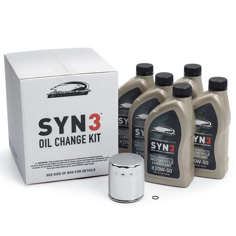 スクリーミンイーグル　SYN3　SAE20W50 オイルチェンジセット　クロームフィルター付-01