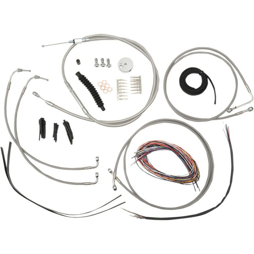 LA Choppers　ステンレス・コンプリート 延長ケーブルキット Touring-01