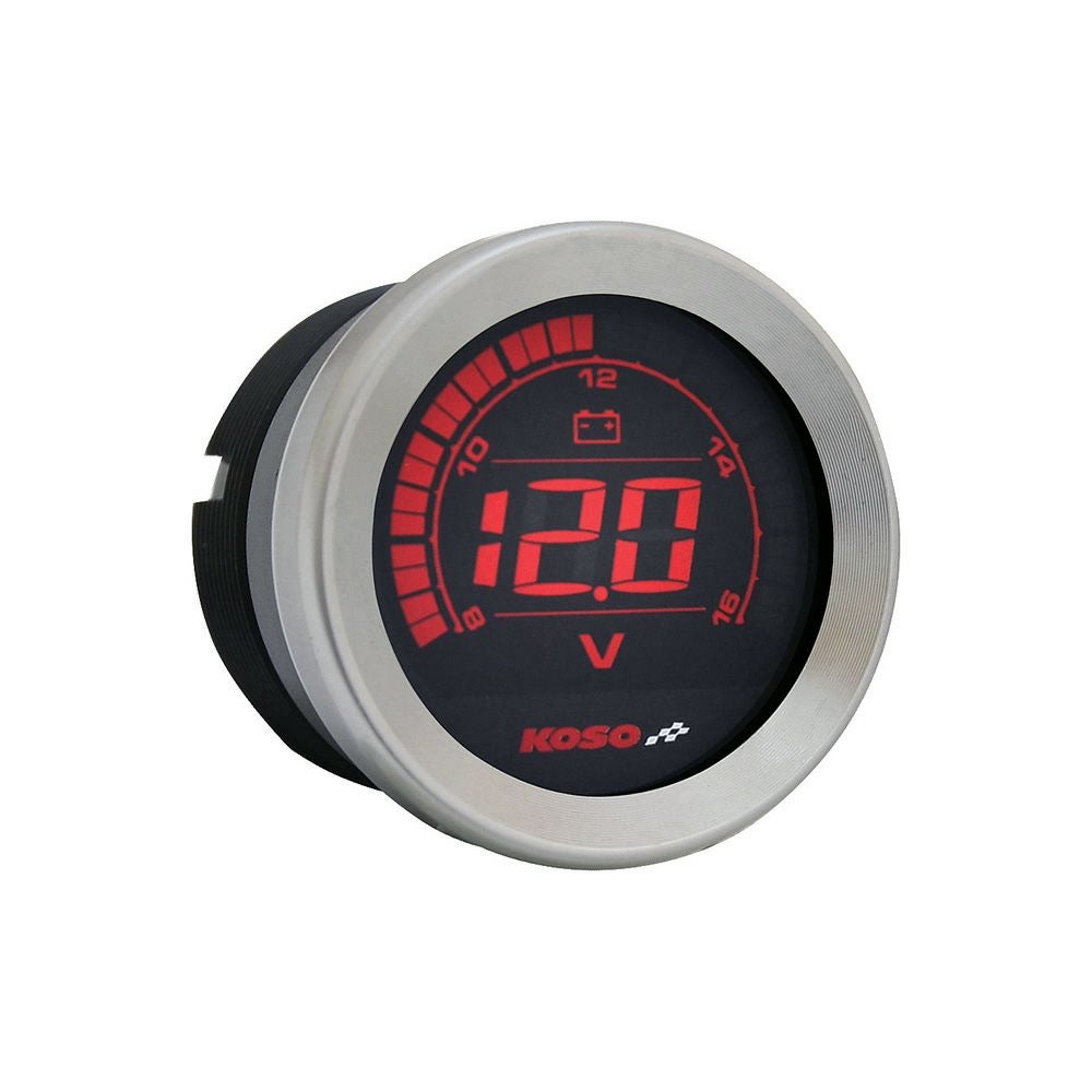 KOSO NORTH AMERICA　デジタルゲージキット　6メーター　シルバーベゼル-06