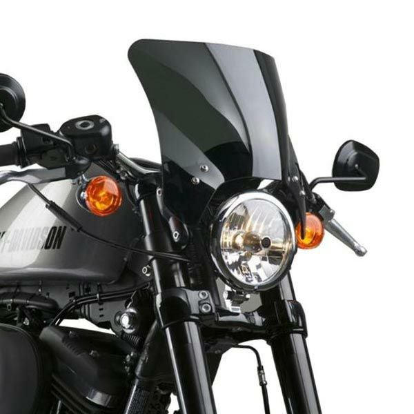 national cycle（ナショナル サイクル） MOHAWK ウインドシールド ダークスモーク ストレートアーム ブラック-01