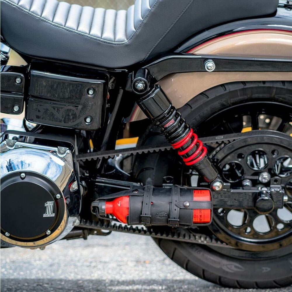NASH MOTORCYCLE フューエルボトルホルダー　ブラック/ブラス-05