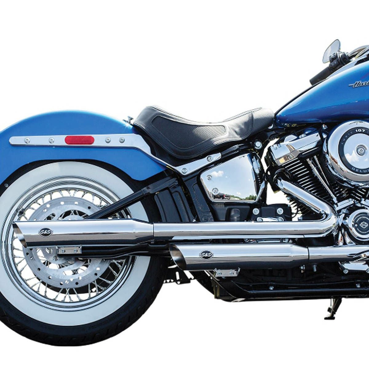 S&S スラッシュカット スリップオンマフラー クローム |ハーレーパーツ