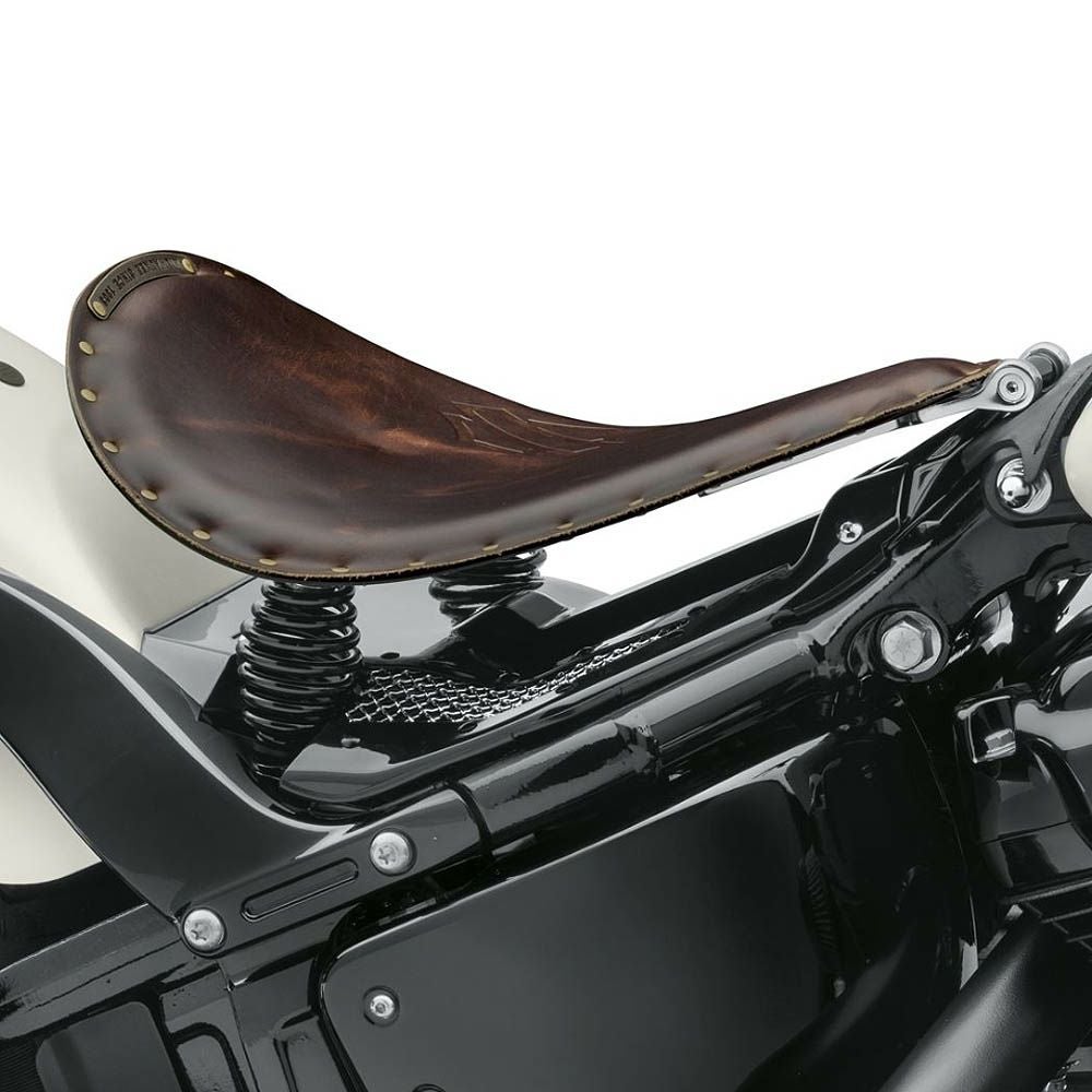 ボバー ソロサドル ディストレストブラックレザー ハーレーM8