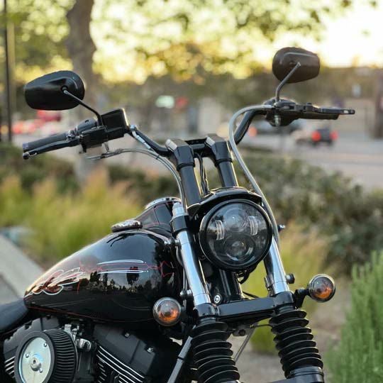 Lucky Daves ライザー・バー グロスブラック 電子制御スロットル用