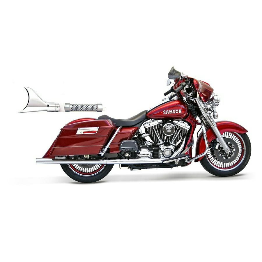サムソン フィッシュテール スリップオンマフラー 39インチ　クローム ツーリング用-03